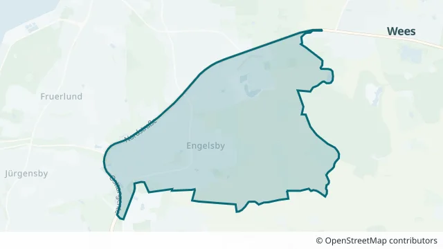 Kartendarstellung des Gebiets Engelsby in Flensburg