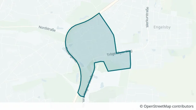 Kartendarstellung des Gebiets Engelsby-Süd in Flensburg