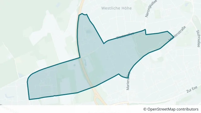 Kartendarstellung des Gebiets Friedhof in Flensburg