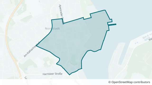 Kartendarstellung des Gebiets Galwik in Flensburg