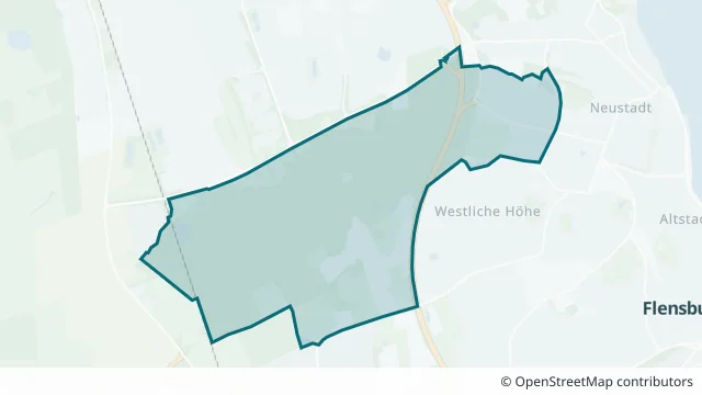 Kartendarstellung des Gebiets Marienhölzung in Flensburg