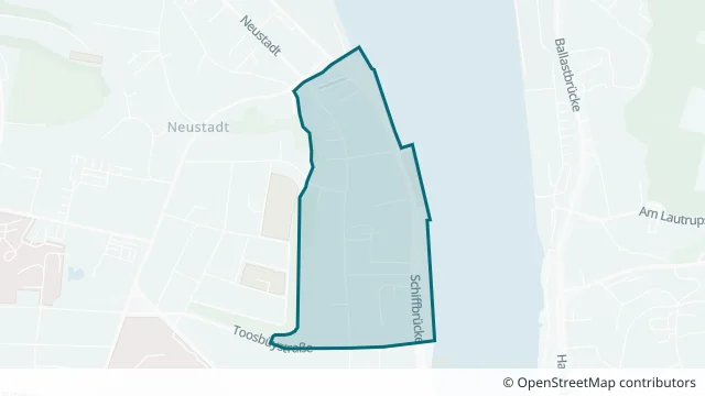 Kartendarstellung des Gebiets Nordertor in Flensburg