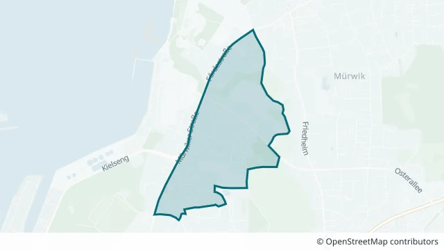 Kartendarstellung des Gebiets Osbek in Flensburg