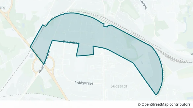 Kartendarstellung des Gebiets Rude in Flensburg