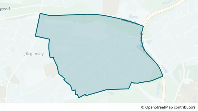 Kartendarstellung des Gebiets Sender Flensburg-Jürgensby in Flensburg