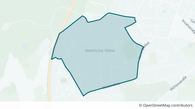 Kartendarstellung des Gebiets St. Gertrud in Flensburg