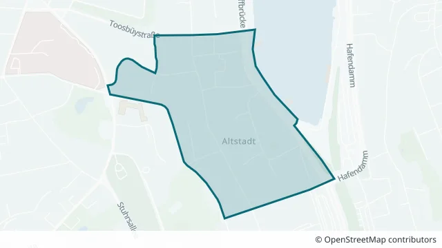 Kartendarstellung des Gebiets St. Marien in Flensburg