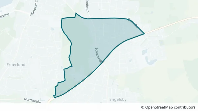 Kartendarstellung des Gebiets Wasserloos in Flensburg