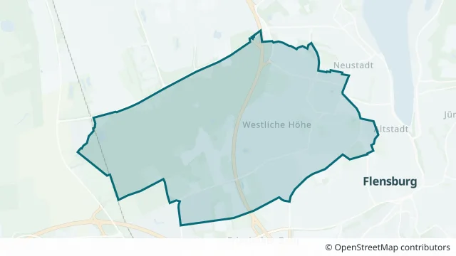 Kartendarstellung des Gebiets Westliche Höhe in Flensburg